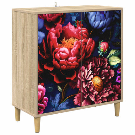 Sideboard KIEL Sonoma-ek 69 x 33 x 75 cm Konstruerat trä