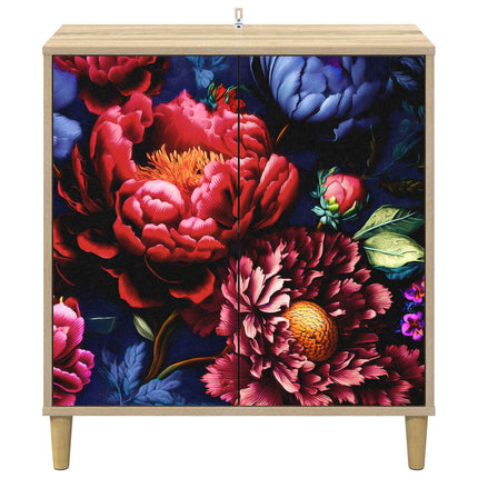 Sideboard KIEL Sonoma-ek 69 x 33 x 75 cm Konstruerat trä
