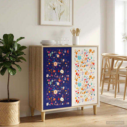 Sideboard MAINZ Sonoma-ek 69 x 33 x 75 cm Konstruerat trä