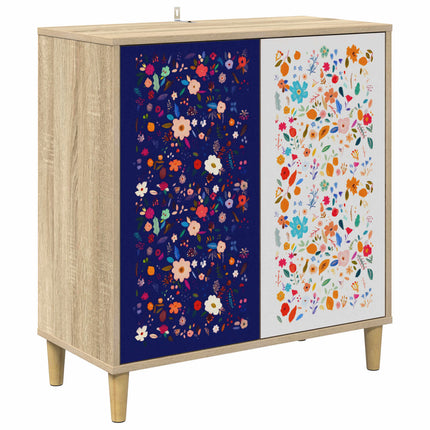Sideboard MAINZ Sonoma-ek 69 x 33 x 75 cm Konstruerat trä