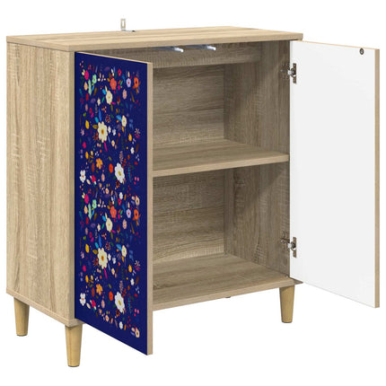 Sideboard MAINZ Sonoma-ek 69 x 33 x 75 cm Konstruerat trä