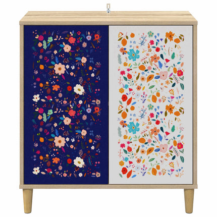 Sideboard MAINZ Sonoma-ek 69 x 33 x 75 cm Konstruerat trä