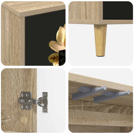 Sideboard BREMEN Sonoma-ek 69 x 33 x 75 cm Konstruerat trä