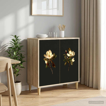 Sideboard BREMEN Sonoma-ek 69 x 33 x 75 cm Konstruerat trä