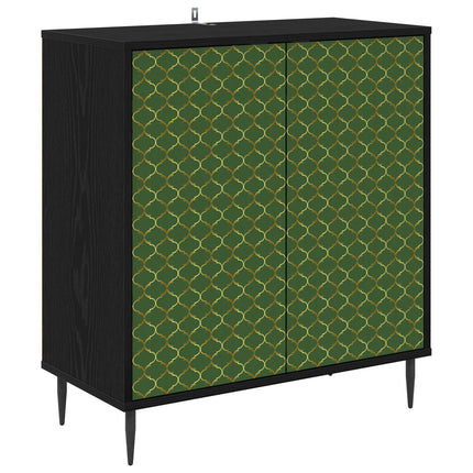Sideboard GELEEN Svart ek 69 x 33 x 76 cm Konstruerat trä