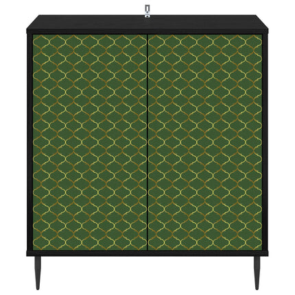 Sideboard GELEEN Svart ek 69 x 33 x 76 cm Konstruerat trä
