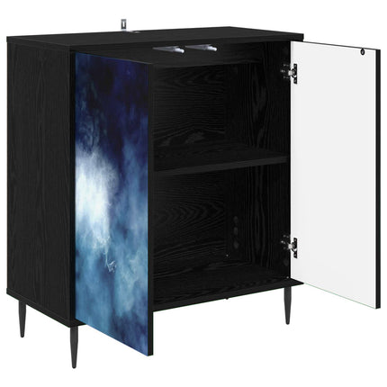 Sideboard RAALTE Svart ek 69 x 33 x 76 cm Konstruerat trä