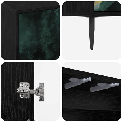 Sideboard WIJHE Svart ek 69 x 33 x 76 cm Konstruerat trä