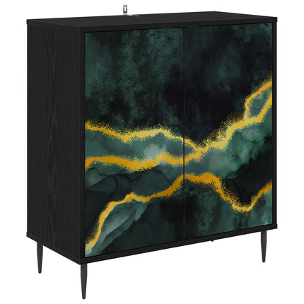 Sideboard WIJHE Svart ek 69 x 33 x 76 cm Konstruerat trä