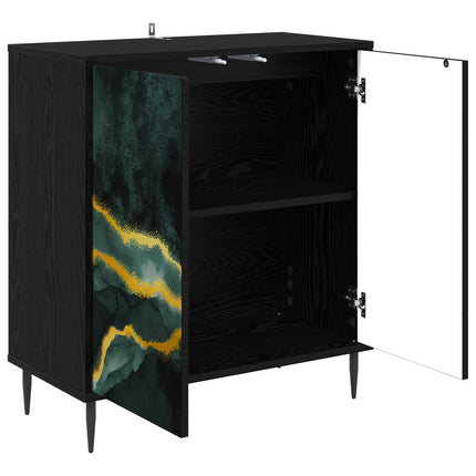Sideboard WIJHE Svart ek 69 x 33 x 76 cm Konstruerat trä