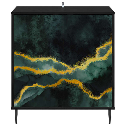 Sideboard WIJHE Svart ek 69 x 33 x 76 cm Konstruerat trä