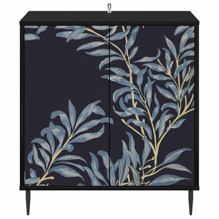 Sideboard DOKKUM Svart ek 69 x 33 x 76 cm Konstruerat trä