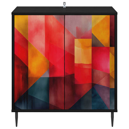 Sideboard HEESCH Svart ek 69 x 33 x 76 cm Konstruerat trä