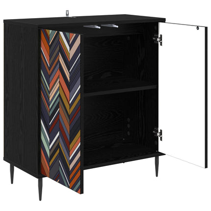 Sideboard OMMEN Svart ek 69 x 33 x 76 cm Konstruerat trä