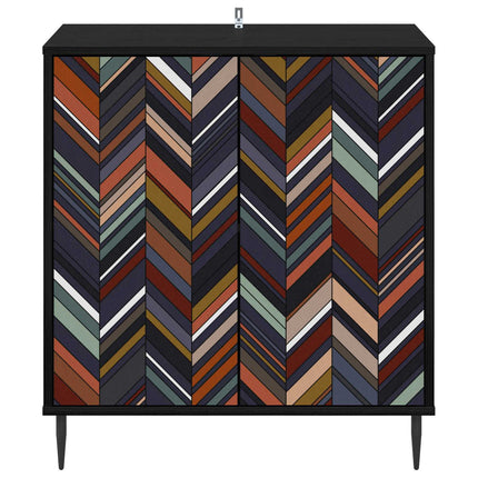 Sideboard OMMEN Svart ek 69 x 33 x 76 cm Konstruerat trä