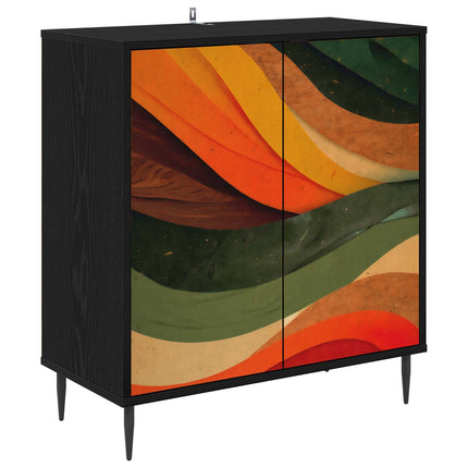 Sideboard BONN Svart ek 69 x 33 x 76 cm Konstruerat trä