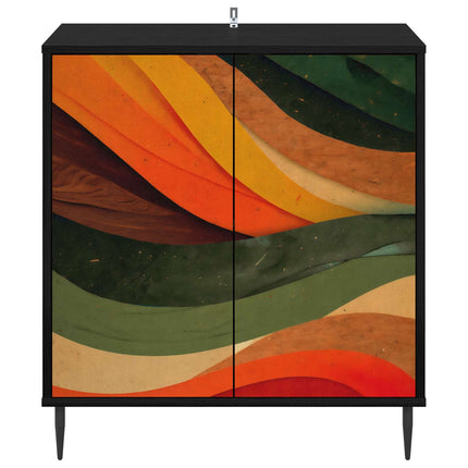 Sideboard BONN Svart ek 69 x 33 x 76 cm Konstruerat trä