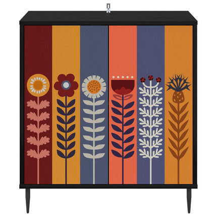 Sideboard ESSEN Svart ek 69 x 33 x 76 cm Konstruerat trä