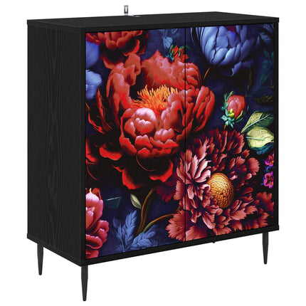 Sideboard KIEL Svart ek 69 x 33 x 76 cm Konstruerat trä
