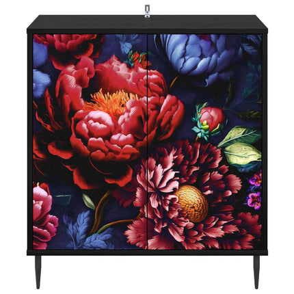 Sideboard KIEL Svart ek 69 x 33 x 76 cm Konstruerat trä