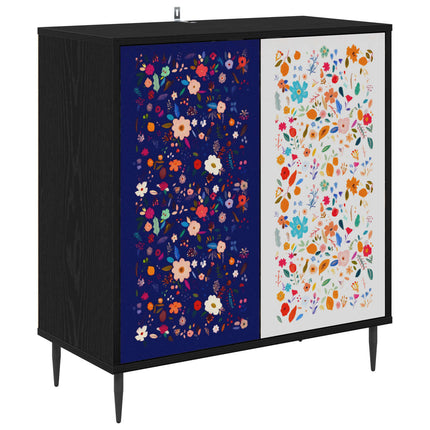 Sideboard MAINZ Svart ek 69 x 33 x 76 cm Konstruerat trä