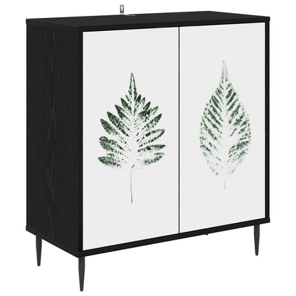 Sideboard HANAU Svart ek 69 x 33 x 76 cm Konstruerat trä
