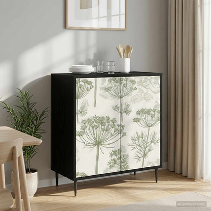 Sideboard GOTHA Svart ek 69 x 33 x 76 cm Konstruerat trä