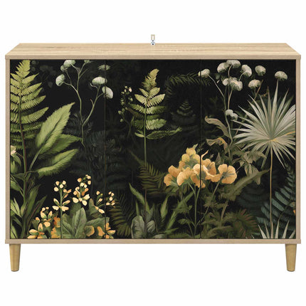 Sideboard RHENEN Sonoma-ek 102 x 33 x 75 cm Konstruerat trä