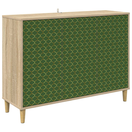 Sideboard GELEEN Sonoma-ek 102 x 33 x 75 cm Konstruerat trä