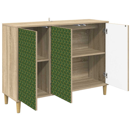 Sideboard GELEEN Sonoma-ek 102 x 33 x 75 cm Konstruerat trä