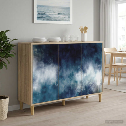 Sideboard RAALTE Sonoma-ek 102 x 33 x 75 cm Konstruerat trä