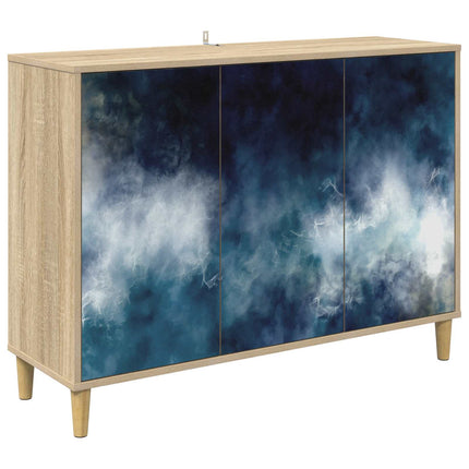 Sideboard RAALTE Sonoma-ek 102 x 33 x 75 cm Konstruerat trä