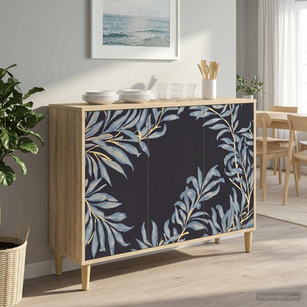 Sideboard DOKKUM Sonoma-ek 102 x 33 x 75 cm Konstruerat trä