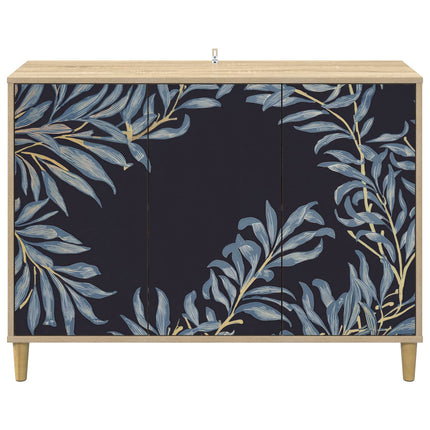 Sideboard DOKKUM Sonoma-ek 102 x 33 x 75 cm Konstruerat trä