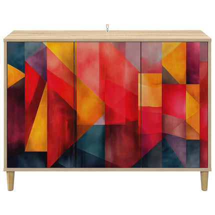 Sideboard HEESCH Sonoma-ek 102 x 33 x 75 cm Konstruerat trä