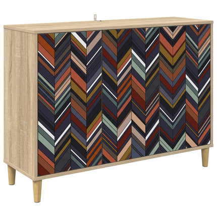 Sideboard OMMEN Sonoma-ek 102 x 33 x 75 cm Konstruerat trä
