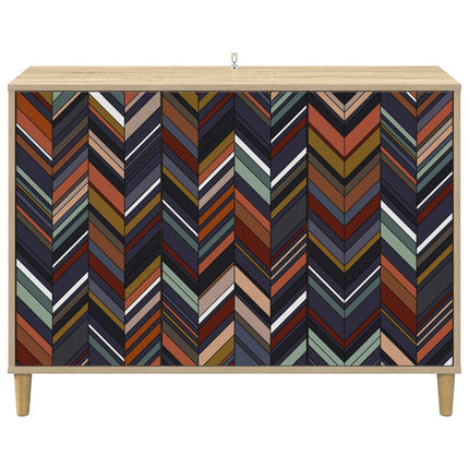 Sideboard OMMEN Sonoma-ek 102 x 33 x 75 cm Konstruerat trä