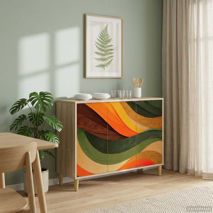 Sideboard BONN Sonoma-ek 102 x 33 x 75 cm Konstruerat trä