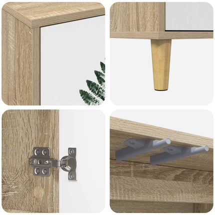 Sideboard HANAU Sonoma-ek 102 x 33 x 75 cm Konstruerat trä