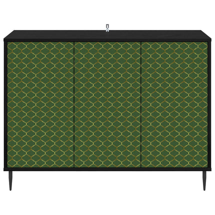 Sideboard GELEEN Svart ek 102 x 33 x 76 cm Konstruerat trä
