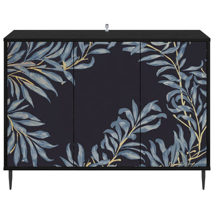 Sideboard DOKKUM Svart ek 102 x 33 x 76 cm Konstruerat trä