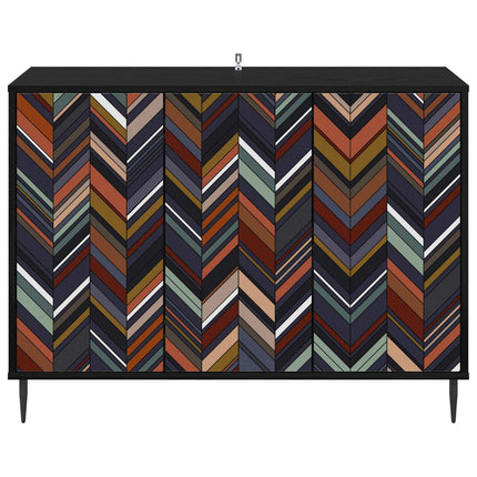 Sideboard OMMEN Svart ek 102 x 33 x 76 cm Konstruerat trä