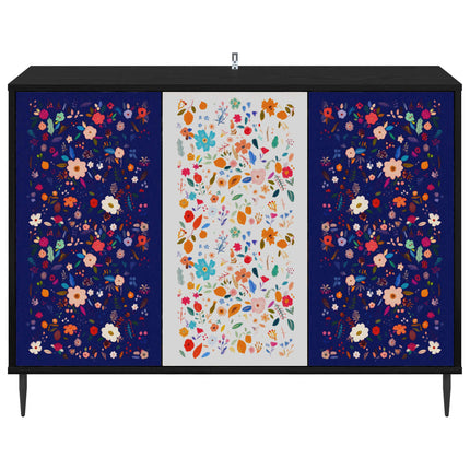 Sideboard MAINZ Svart ek 102 x 33 x 76 cm Konstruerat trä