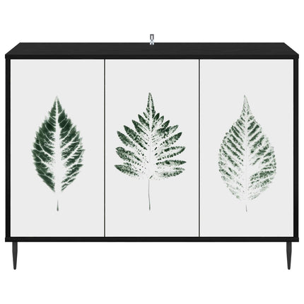 Sideboard HANAU Svart ek 102 x 33 x 76 cm Konstruerat trä