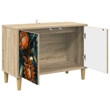 TV-skåp LOCHEM 69 x 33 x 50 cm Sonoma-ek Konstruerat trä