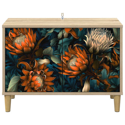 TV-skåp LOCHEM 69 x 33 x 50 cm Sonoma-ek Konstruerat trä