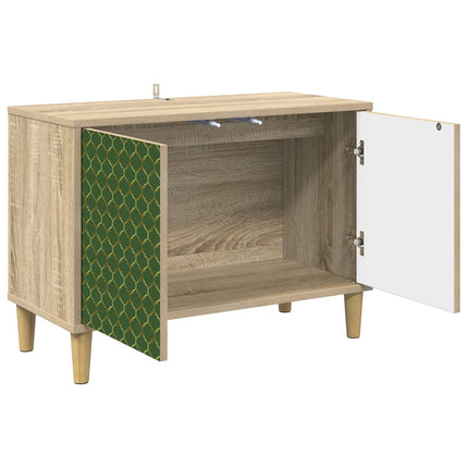 TV-skåp GELEEN 69 x 33 x 50 cm Sonoma-ek Konstruerat trä