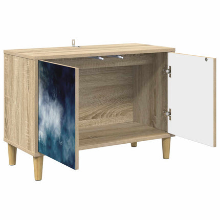 TV-skåp RAALTE 69 x 33 x 50 cm Sonoma-ek Konstruerat trä