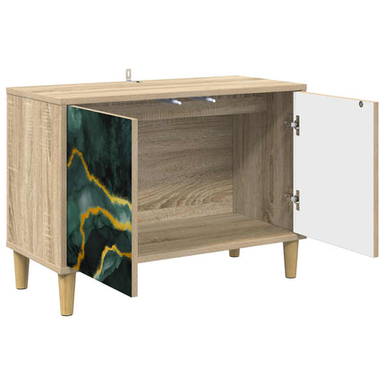 TV-skåp WIJHE 69 x 33 x 50 cm Sonoma-ek Konstruerat trä