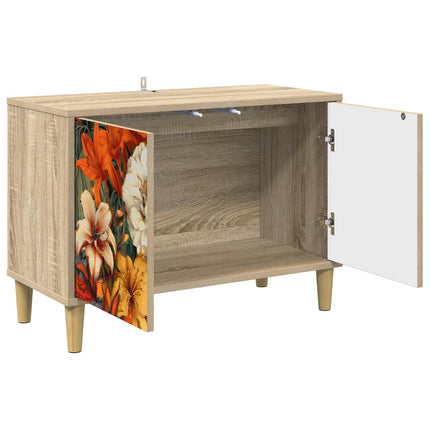 TV-skåp GENNEP 69 x 33 x 50 cm Sonoma-ek Konstruerat trä